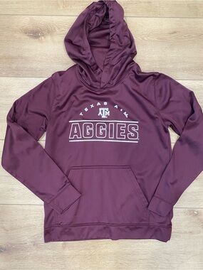 Gen2 Texas A&M Aggie Hoodie Boy’s XL Maroon Performance Pullover Football